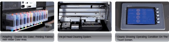 1440DPI Belt-feed Digital Textile Printing Equipment, Fabric Inkjet Printer 1840mm Fabric Width 1